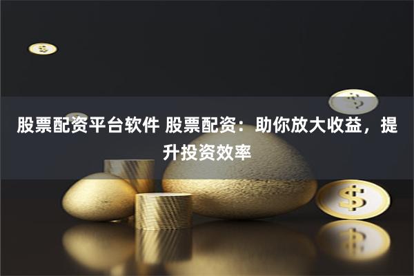股票配资平台软件 股票配资：助你放大收益，提升投资效率